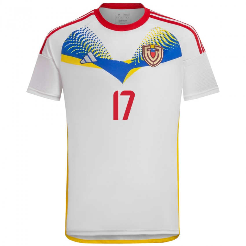 Niño Camiseta Venezuela Matías Lacava #17 Blanco 2ª Equipación 24-26 La Camisa