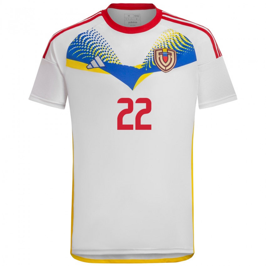 Niño Camiseta Venezuela Pedro Fulco #22 Blanco 2ª Equipación 24-26 La Camisa