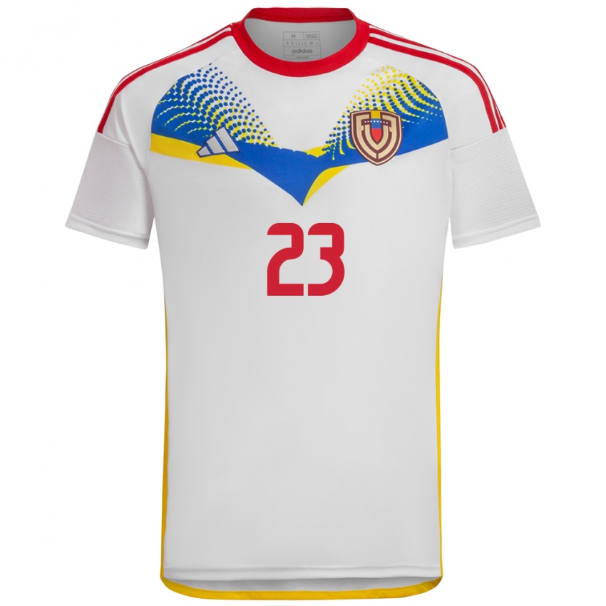 Niño Camiseta Venezuela Gabriela Angulo #23 Blanco 2ª Equipación 24-26 La Camisa