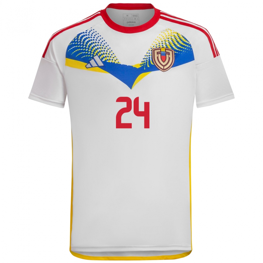 Niño Camiseta Venezuela Kervin Andrade #24 Blanco 2ª Equipación 24-26 La Camisa