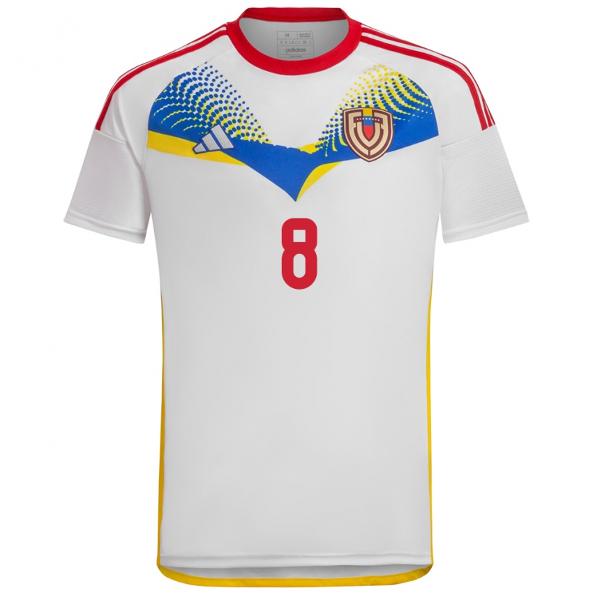 Niño Camiseta Venezuela Tomás Rincón #8 Blanco 2ª Equipación 24-26 La Camisa