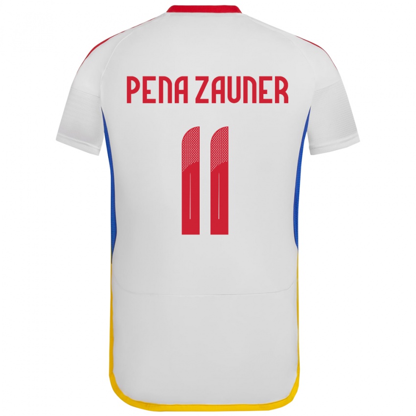 Niño Camiseta Venezuela Enrique Peña Zauner #11 Blanco 2ª Equipación 24-26 La Camisa