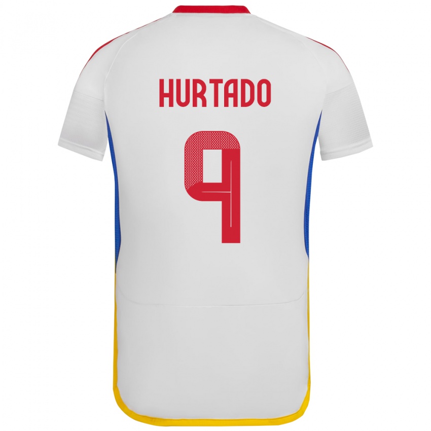 Niño Camiseta Venezuela Jan Hurtado #9 Blanco 2ª Equipación 24-26 La Camisa