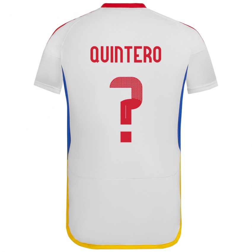 Niño Camiseta Venezuela Teo Quintero #0 Blanco 2ª Equipación 24-26 La Camisa