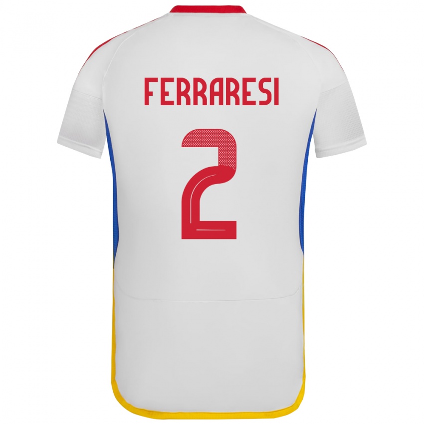 Niño Camiseta Venezuela Nahuel Ferraresi #2 Blanco 2ª Equipación 24-26 La Camisa