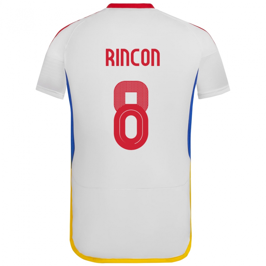 Niño Camiseta Venezuela Tomás Rincón #8 Blanco 2ª Equipación 24-26 La Camisa