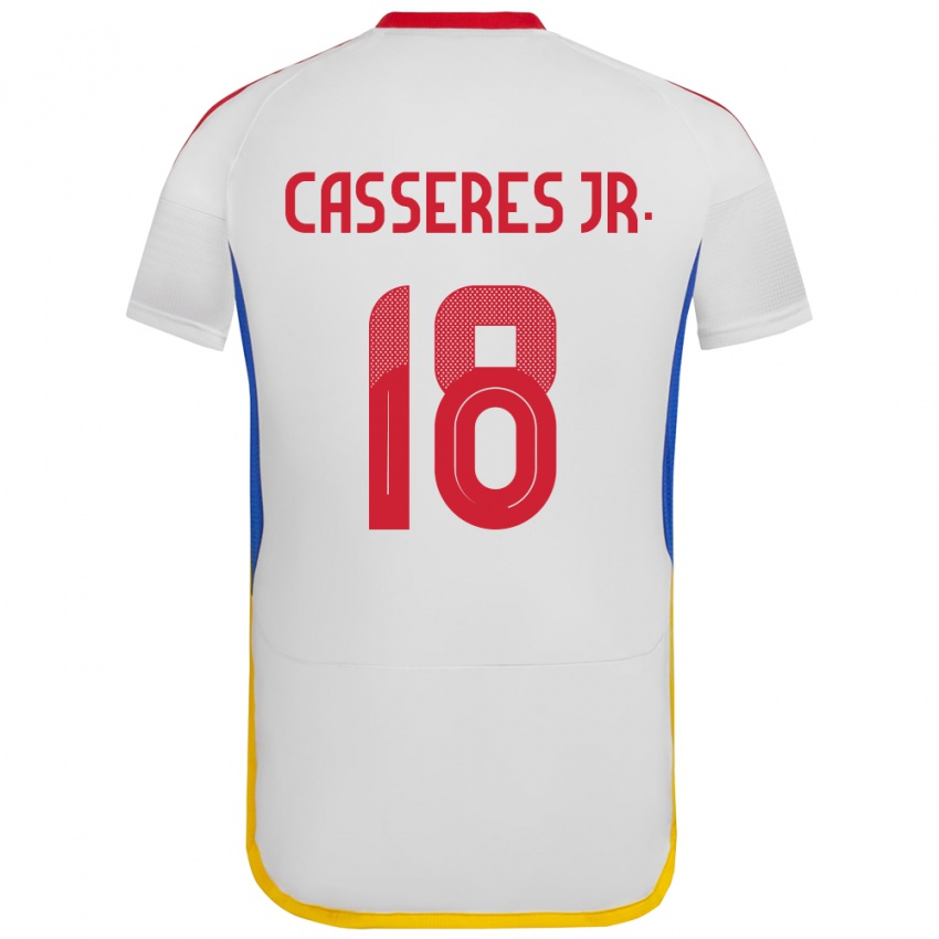 Niño Camiseta Venezuela Cristian Cásseres Jr. #18 Blanco 2ª Equipación 24-26 La Camisa