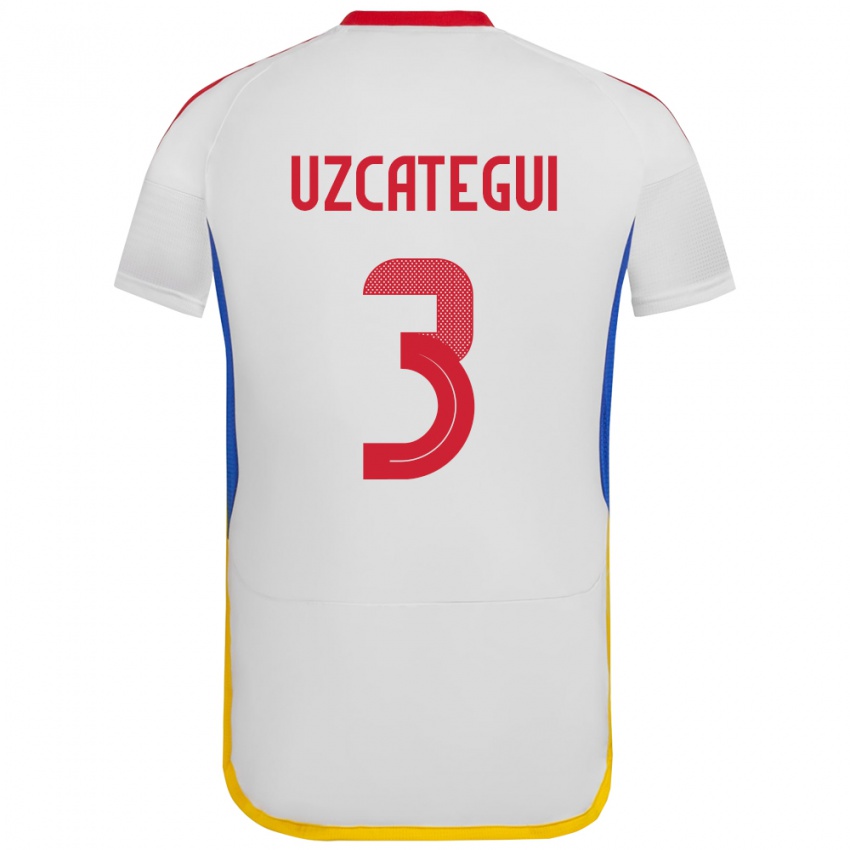 Niño Camiseta Venezuela Rafael Uzcátegui #3 Blanco 2ª Equipación 24-26 La Camisa