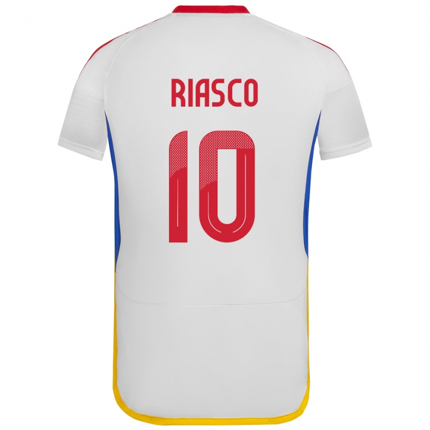 Niño Camiseta Venezuela José Riasco #10 Blanco 2ª Equipación 24-26 La Camisa