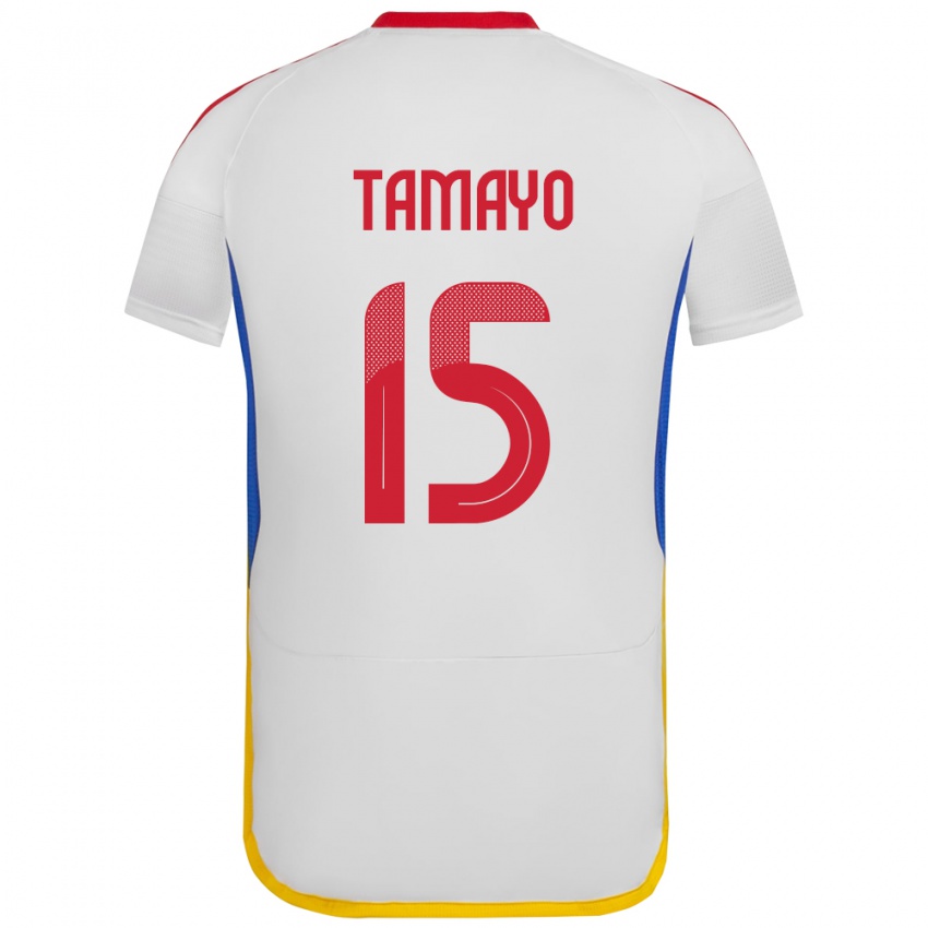 Niño Camiseta Venezuela Bianneider Tamayo #15 Blanco 2ª Equipación 24-26 La Camisa