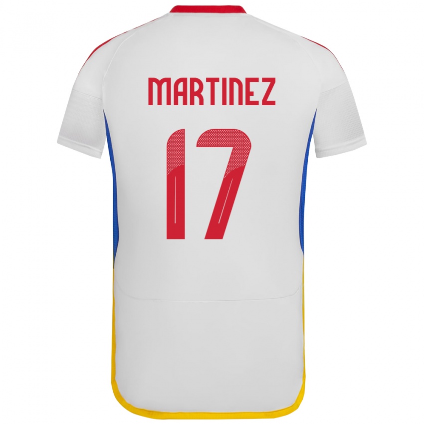 Niño Camiseta Venezuela David Martínez #17 Blanco 2ª Equipación 24-26 La Camisa