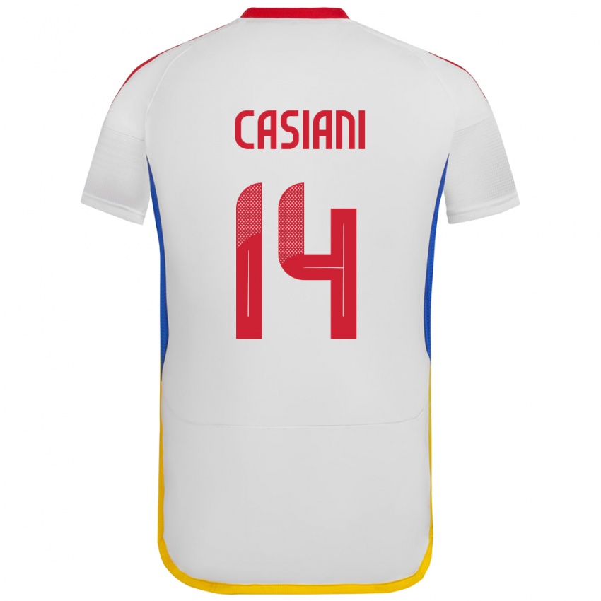 Niño Camiseta Venezuela Luis Casiani #14 Blanco 2ª Equipación 24-26 La Camisa