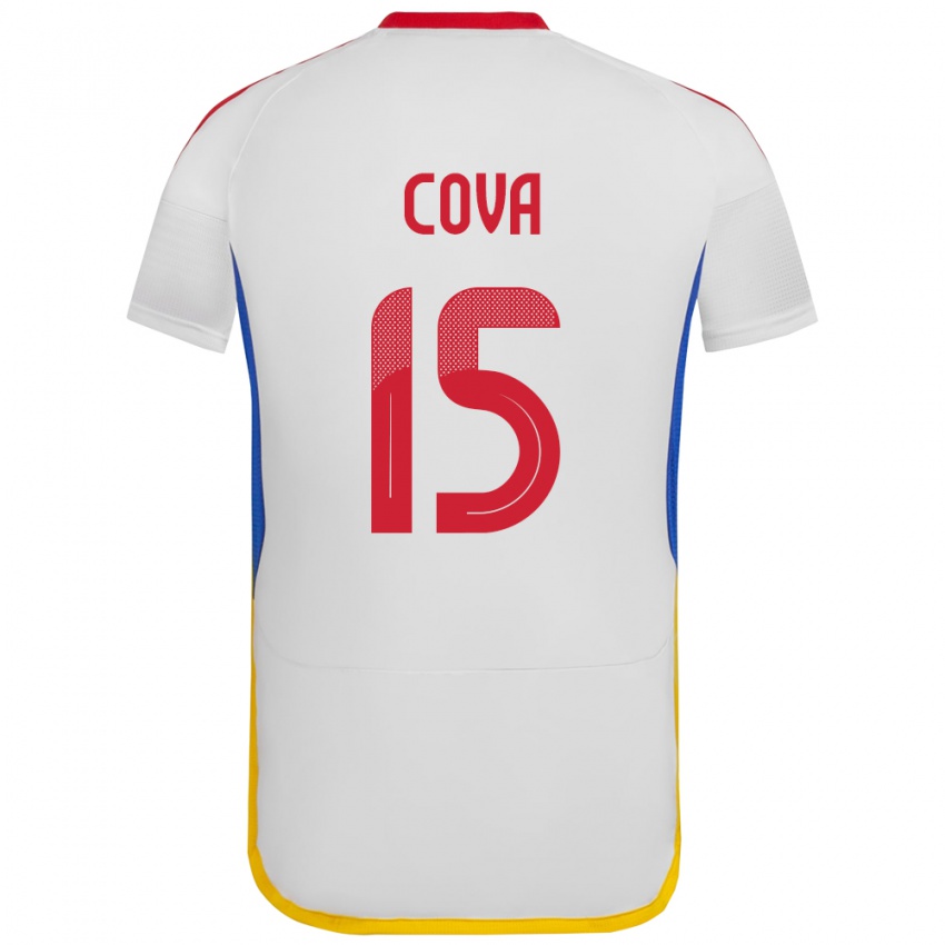 Niño Camiseta Venezuela Adrián Cova #15 Blanco 2ª Equipación 24-26 La Camisa