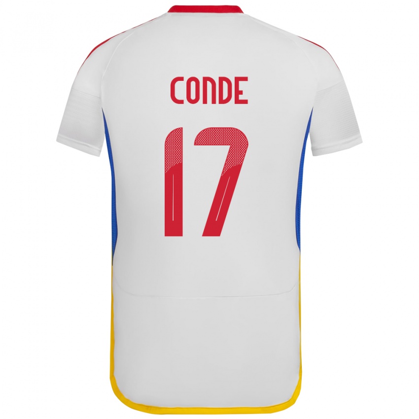 Niño Camiseta Venezuela Óscar Conde #17 Blanco 2ª Equipación 24-26 La Camisa