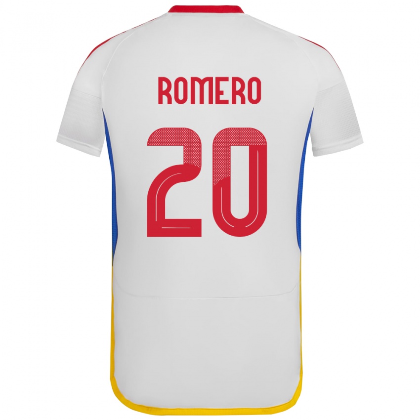 Niño Camiseta Venezuela Andrés Romero #20 Blanco 2ª Equipación 24-26 La Camisa