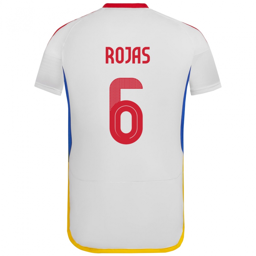 Niño Camiseta Venezuela Carlos Rojas #6 Blanco 2ª Equipación 24-26 La Camisa