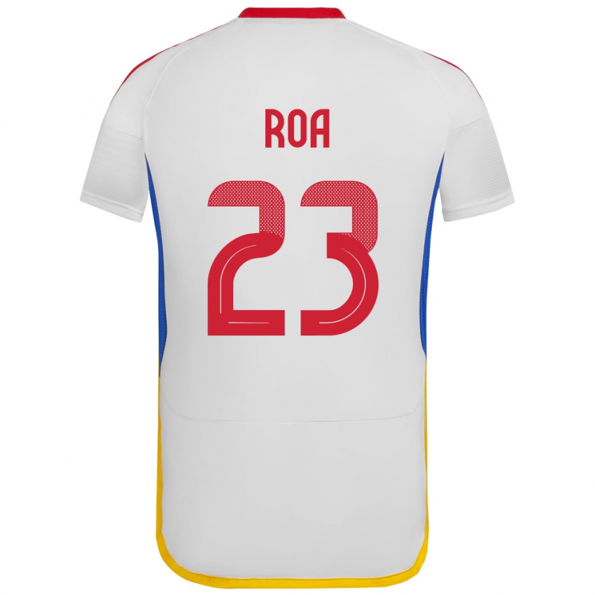 Niño Camiseta Venezuela Keiber Roa #23 Blanco 2ª Equipación 24-26 La Camisa