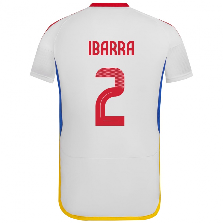 Niño Camiseta Venezuela Pablo Ibarra #2 Blanco 2ª Equipación 24-26 La Camisa