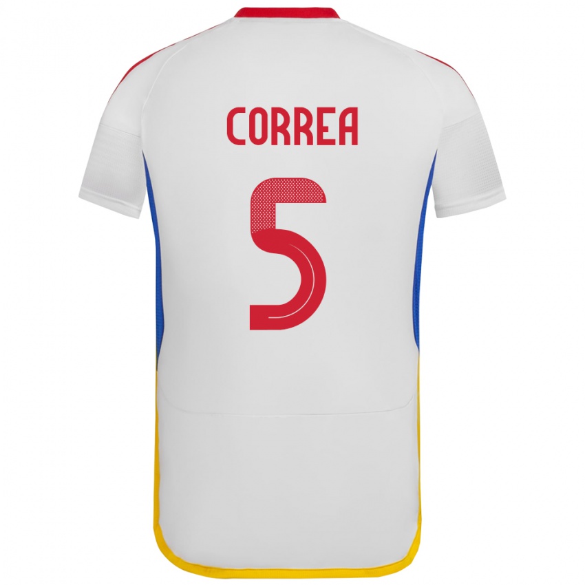 Niño Camiseta Venezuela José Correa #5 Blanco 2ª Equipación 24-26 La Camisa