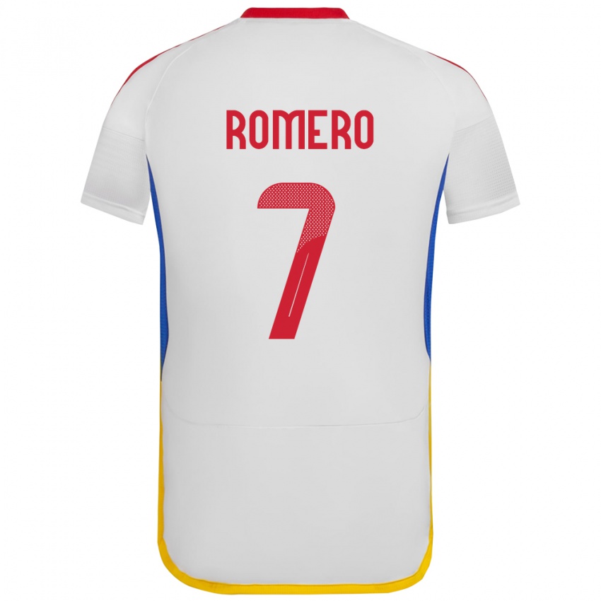 Niño Camiseta Venezuela Leenhan Romero #7 Blanco 2ª Equipación 24-26 La Camisa