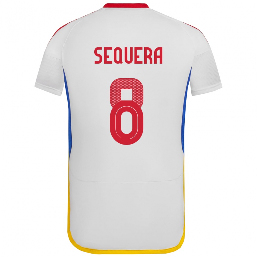 Niño Camiseta Venezuela Giovanny Sequera #8 Blanco 2ª Equipación 24-26 La Camisa