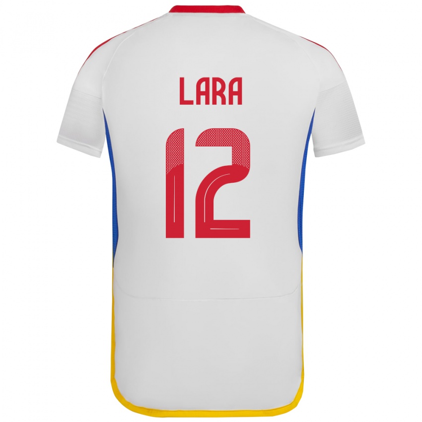 Niño Camiseta Venezuela Jesús Lara #12 Blanco 2ª Equipación 24-26 La Camisa