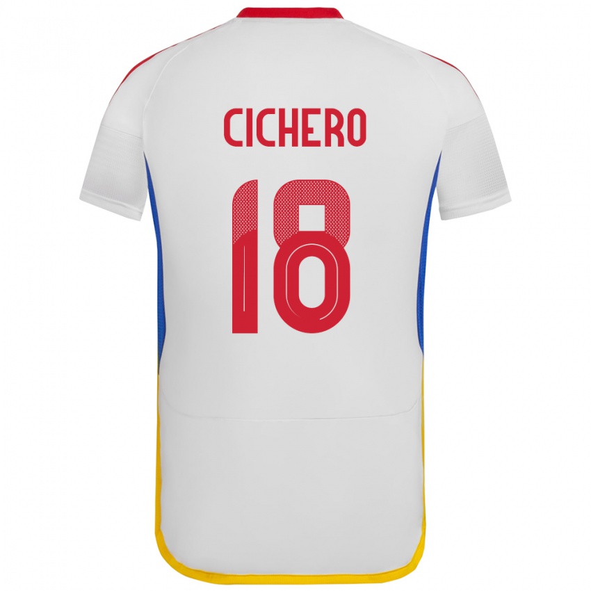 Niño Camiseta Venezuela Alejandro Cichero #18 Blanco 2ª Equipación 24-26 La Camisa