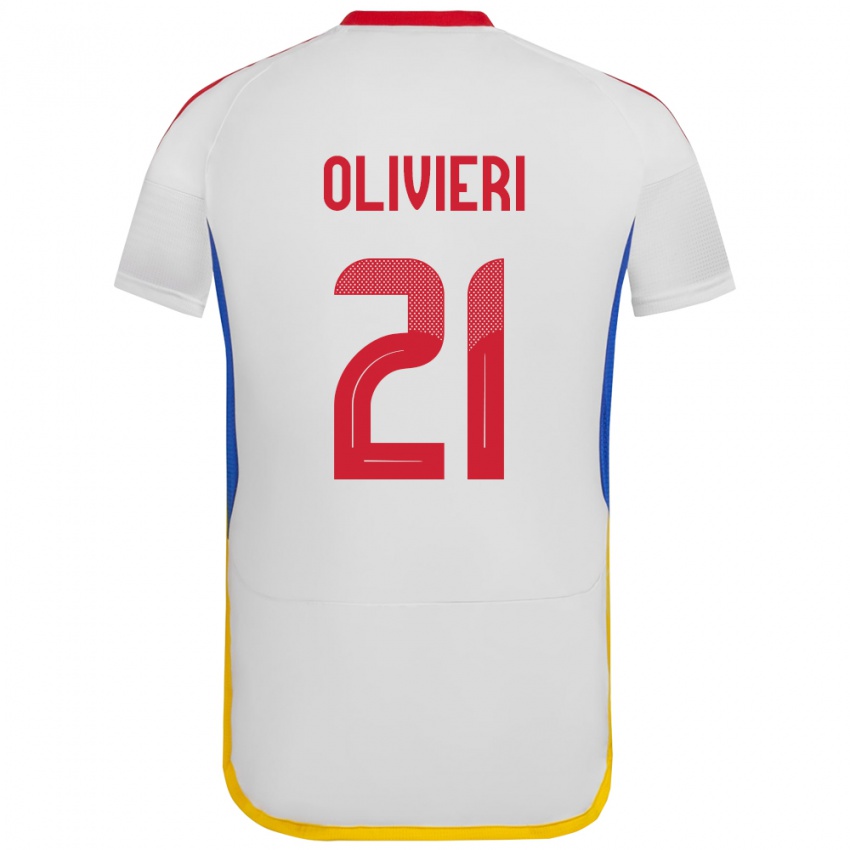 Niño Camiseta Venezuela Bárbara Olivieri #21 Blanco 2ª Equipación 24-26 La Camisa