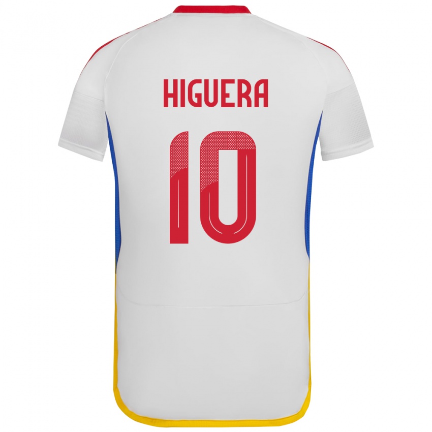 Niño Camiseta Venezuela Enyerliannys Higuera #10 Blanco 2ª Equipación 24-26 La Camisa