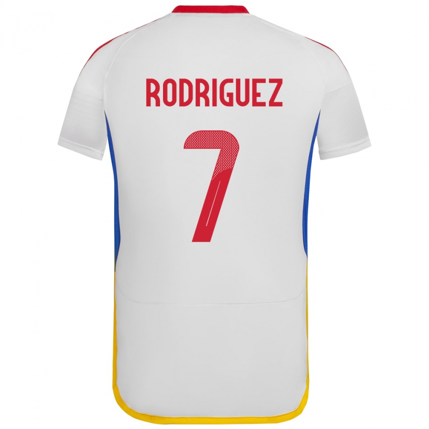 Niño Camiseta Venezuela Daniuska Rodriguez #7 Blanco 2ª Equipación 24-26 La Camisa