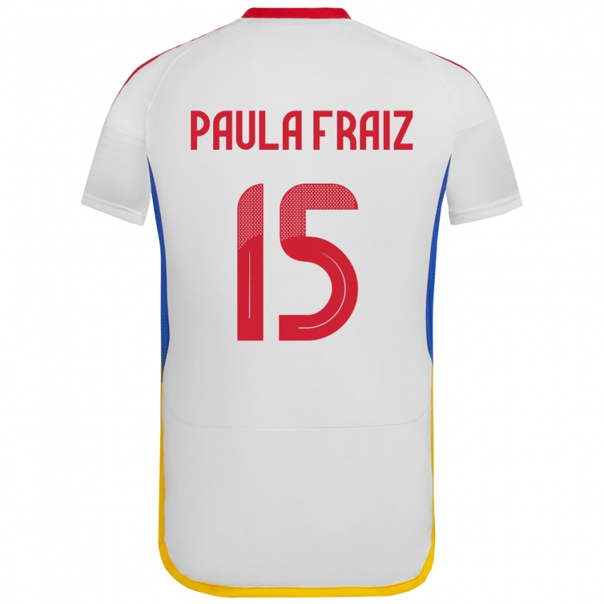 Niño Camiseta Venezuela Ana Paula Fraiz #15 Blanco 2ª Equipación 24-26 La Camisa