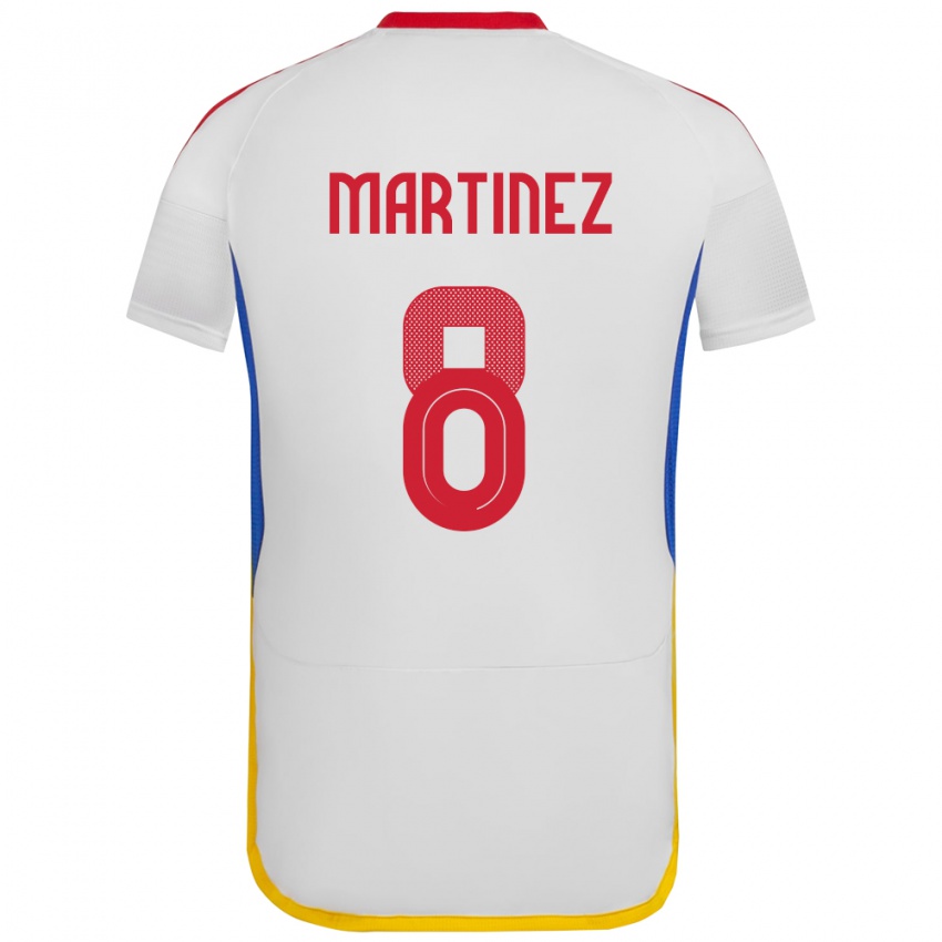 Niño Camiseta Venezuela Bárbara Martínez #8 Blanco 2ª Equipación 24-26 La Camisa