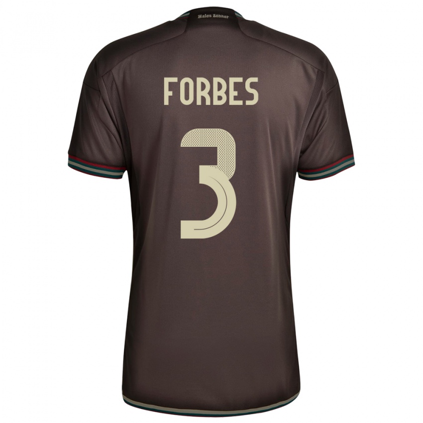Niño Camiseta Jamaica Michael Forbes #3 Marrón Noche 2ª Equipación 24-26 La Camisa