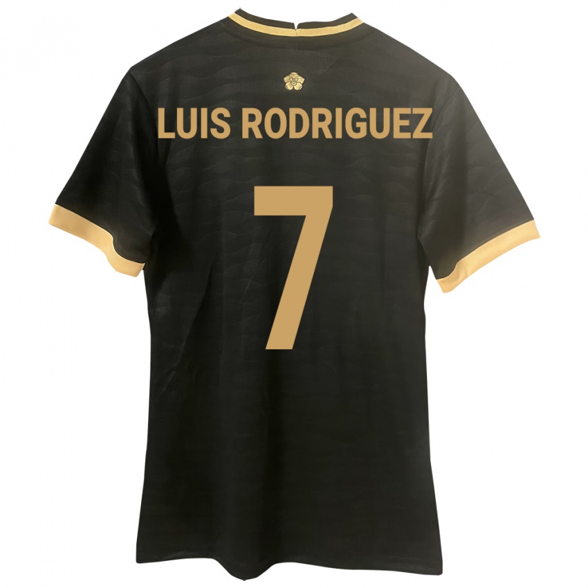 Niño Camiseta Panamá José Luis Rodríguez #7 Negro 2ª Equipación 24-26 La Camisa