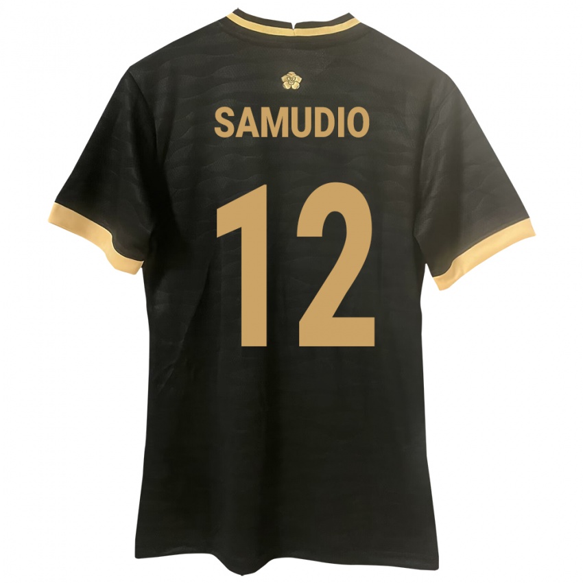 Niño Camiseta Panamá César Samudio #12 Negro 2ª Equipación 24-26 La Camisa