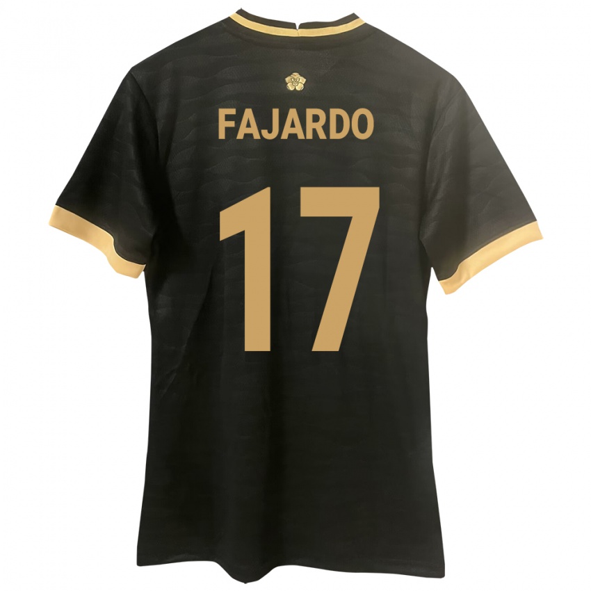 Niño Camiseta Panamá José Fajardo #17 Negro 2ª Equipación 24-26 La Camisa