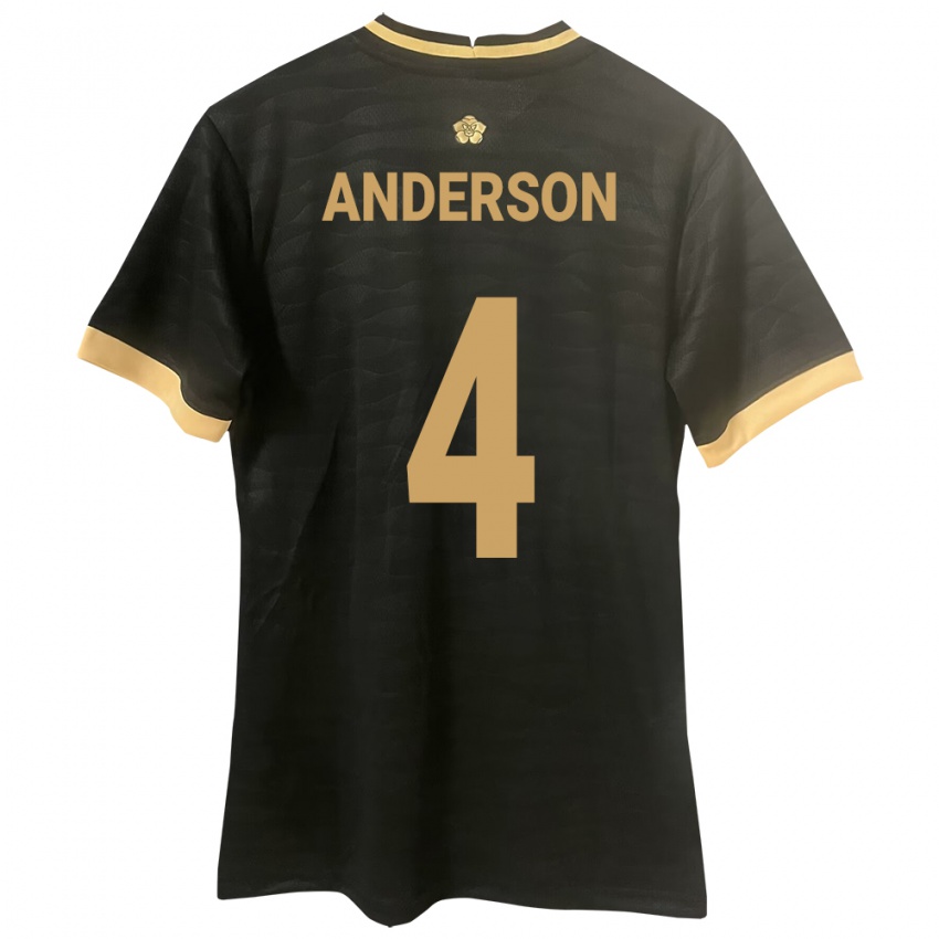 Niño Camiseta Panamá Eduardo Anderson #4 Negro 2ª Equipación 24-26 La Camisa