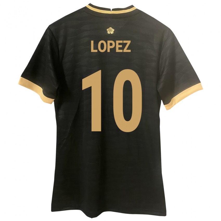 Niño Camiseta Panamá Ovidio Lopez #10 Negro 2ª Equipación 24-26 La Camisa