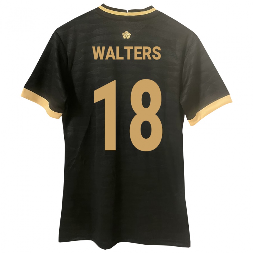 Niño Camiseta Panamá Kairo Walters #18 Negro 2ª Equipación 24-26 La Camisa