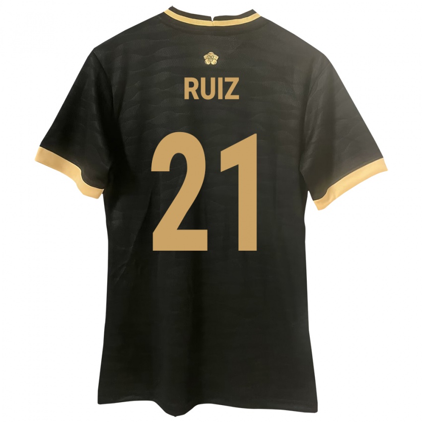 Niño Camiseta Panamá Alberto Ruiz #21 Negro 2ª Equipación 24-26 La Camisa