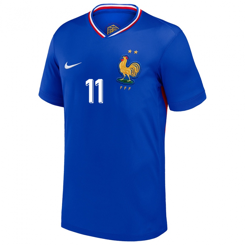 Hombre Camiseta Francia Amine Gouiri #11 Azul 1ª Equipación 24-26 La Camisa