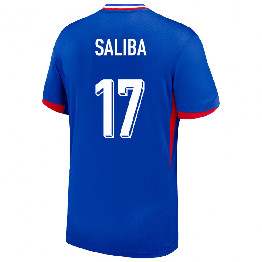 Hombre Camiseta Francia William Saliba #17 Azul 1ª Equipación 24-26 La Camisa