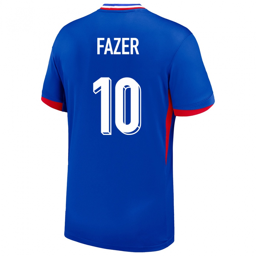 Hombre Camiseta Francia Laurina Fazer #10 Azul 1ª Equipación 24-26 La Camisa