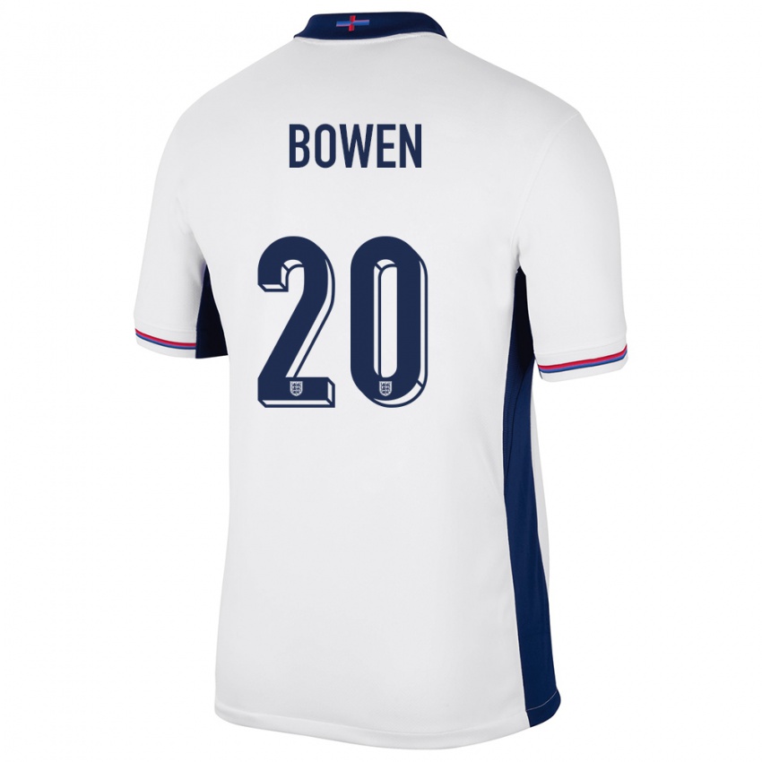 Hombre Camiseta Inglaterra Jarrod Bowen #20 Blanco 1ª Equipación 24-26 La Camisa