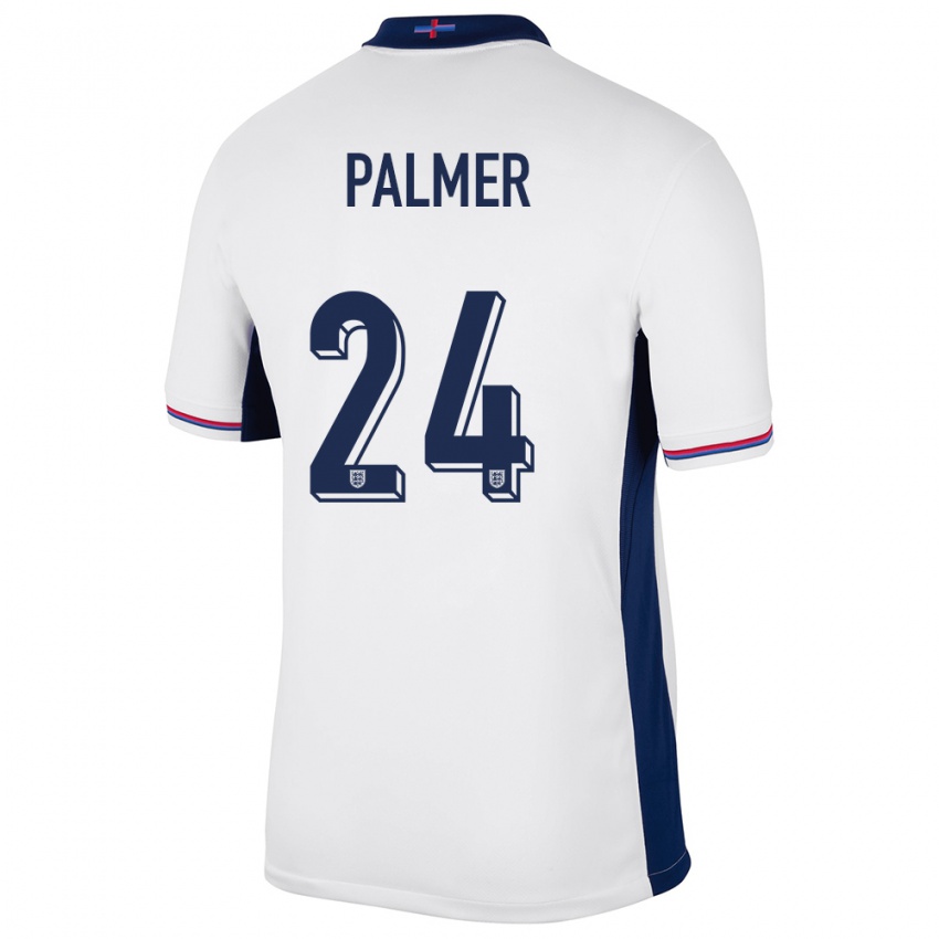 Hombre Camiseta Inglaterra Cole Palmer #24 Blanco 1ª Equipación 24-26 La Camisa