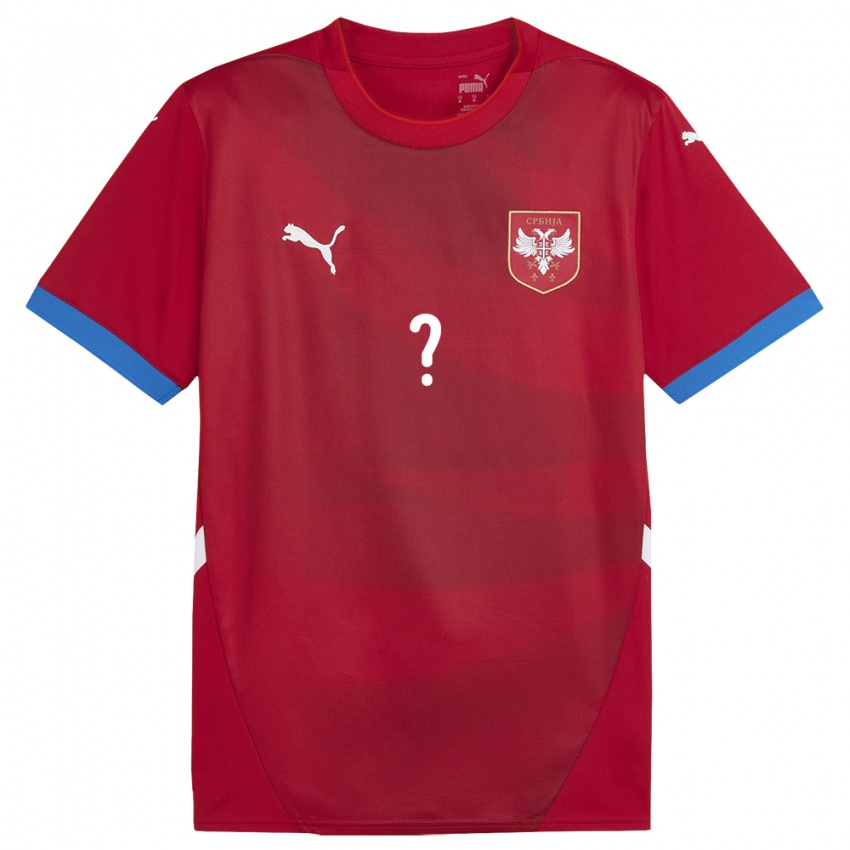 Hombre Camiseta Serbia Su Nombre #0 Rojo 1ª Equipación 24-26 La Camisa