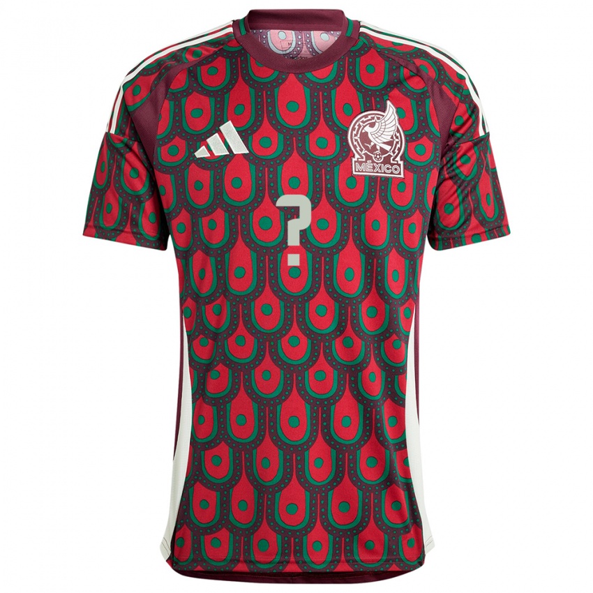 Hombre Camiseta México Su Nombre #0 Granate 1ª Equipación 24-26 La Camisa