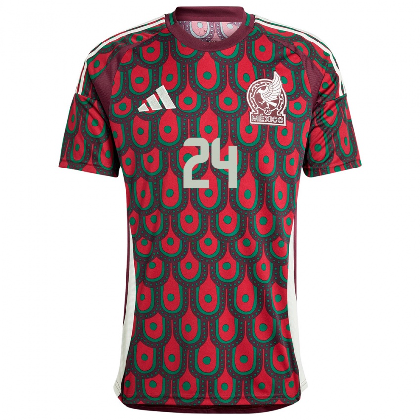 Hombre Camiseta México Scarlett Camberos #24 Granate 1ª Equipación 24-26 La Camisa