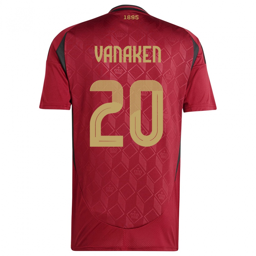 Hombre Camiseta Bélgica Hans Vanaken #20 Borgoña 1ª Equipación 24-26 La Camisa