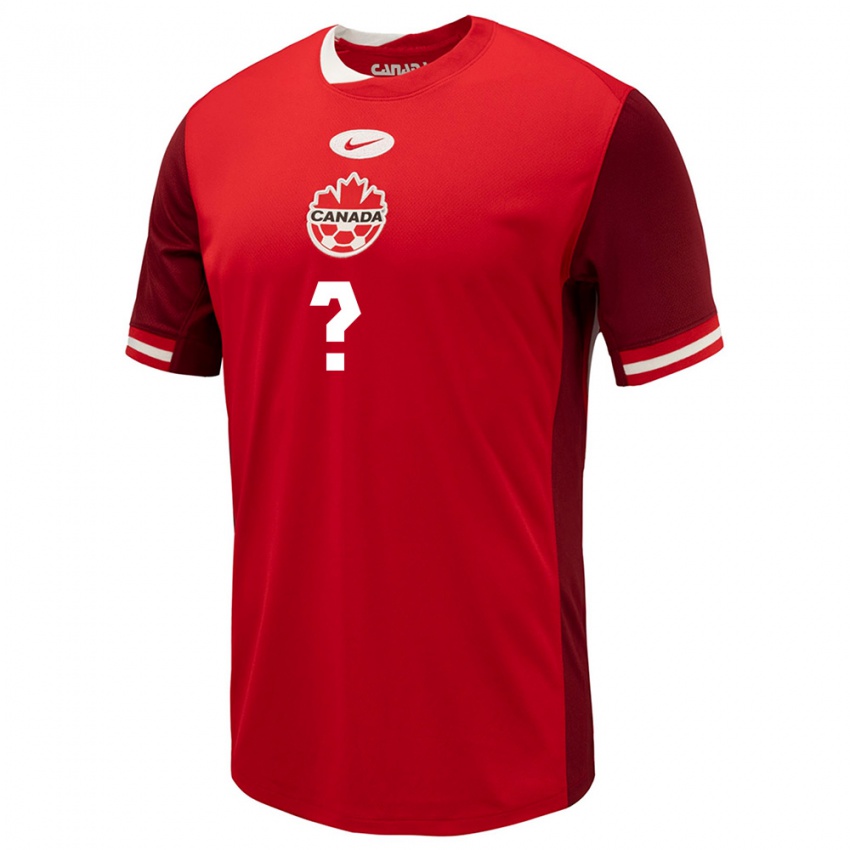 Hombre Camiseta Canadá Su Nombre #0 Rojo 1ª Equipación 24-26 La Camisa